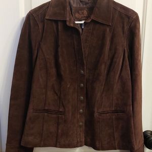 Live A Little 100% Leather Jacket Brown Women's Size Medium